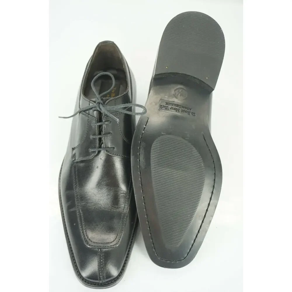 To Boot New York Black Leather Damon Apron Toe Oxford Derby SZ 8.5 NIB $375
